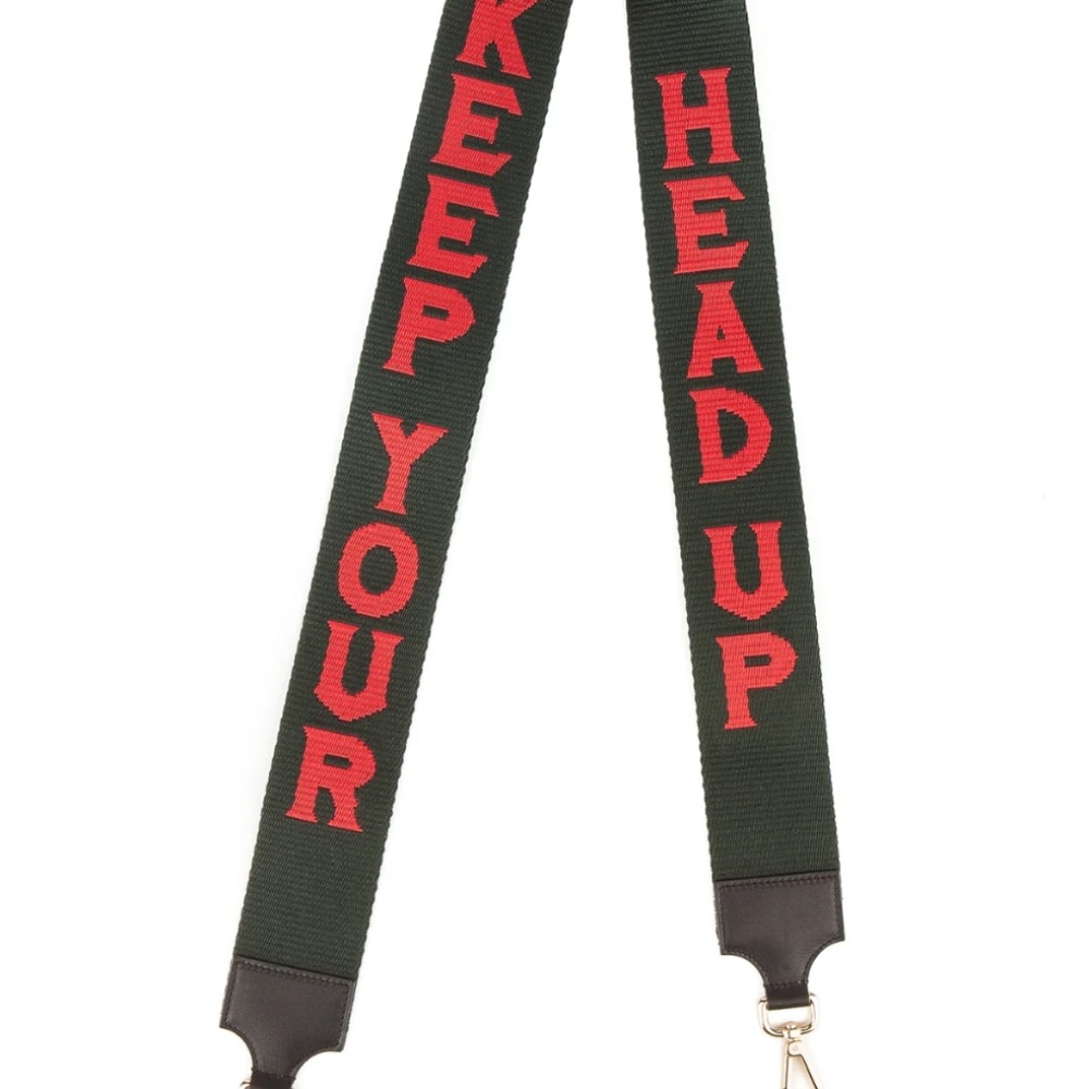 BENE Keep Your Head Up Crossbody Strap in Red and Green